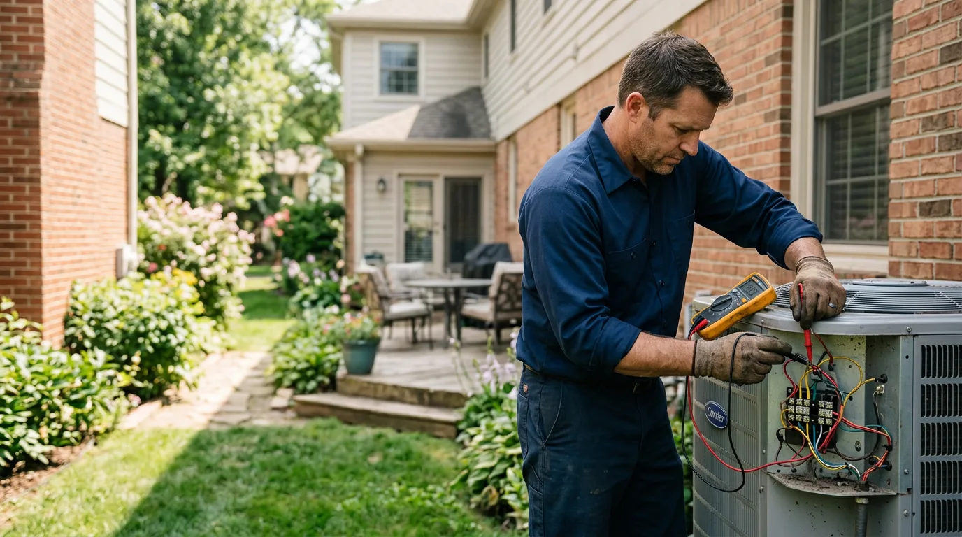 HVAC technician working near Thomas, OK